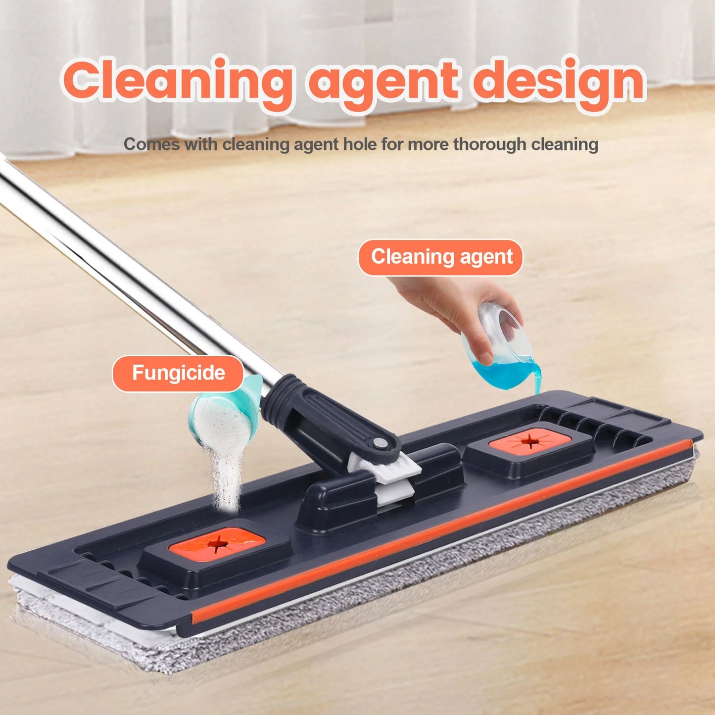 Microfiber Floor Mop With Separate Clean Dirty Water Bucket