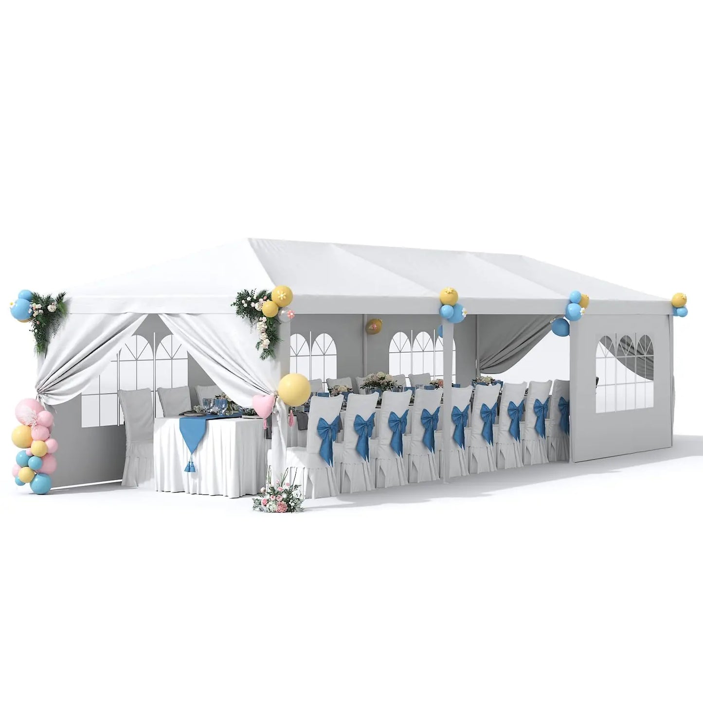 Outdoor Canopy With Six Removable Walls Heavy Duty Gazebo Shelter