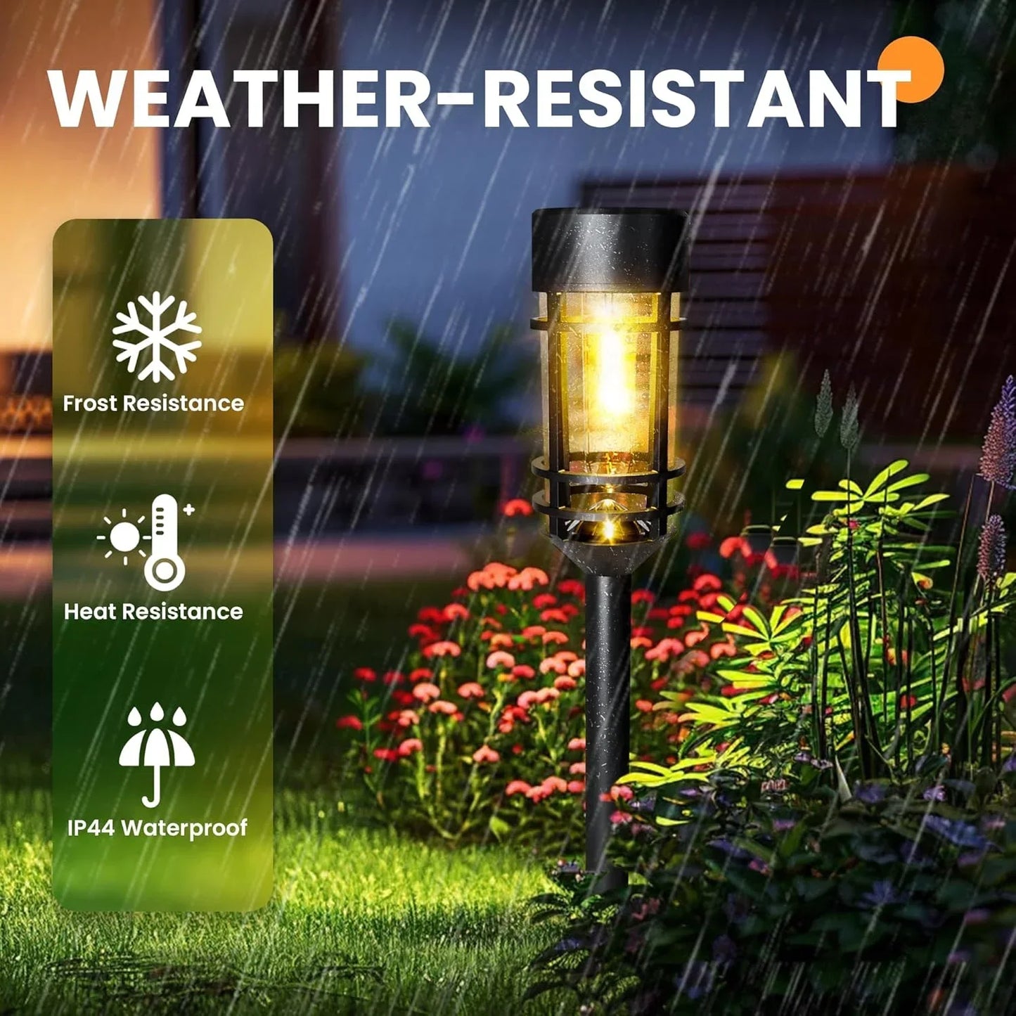 SZRSTH Outdoor Solar Street Lights 4 Pack Waterproof Landscape Lighting