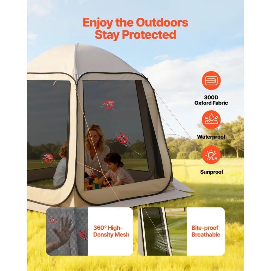 Screen House Tent Canopy With Netting Sides For Garden