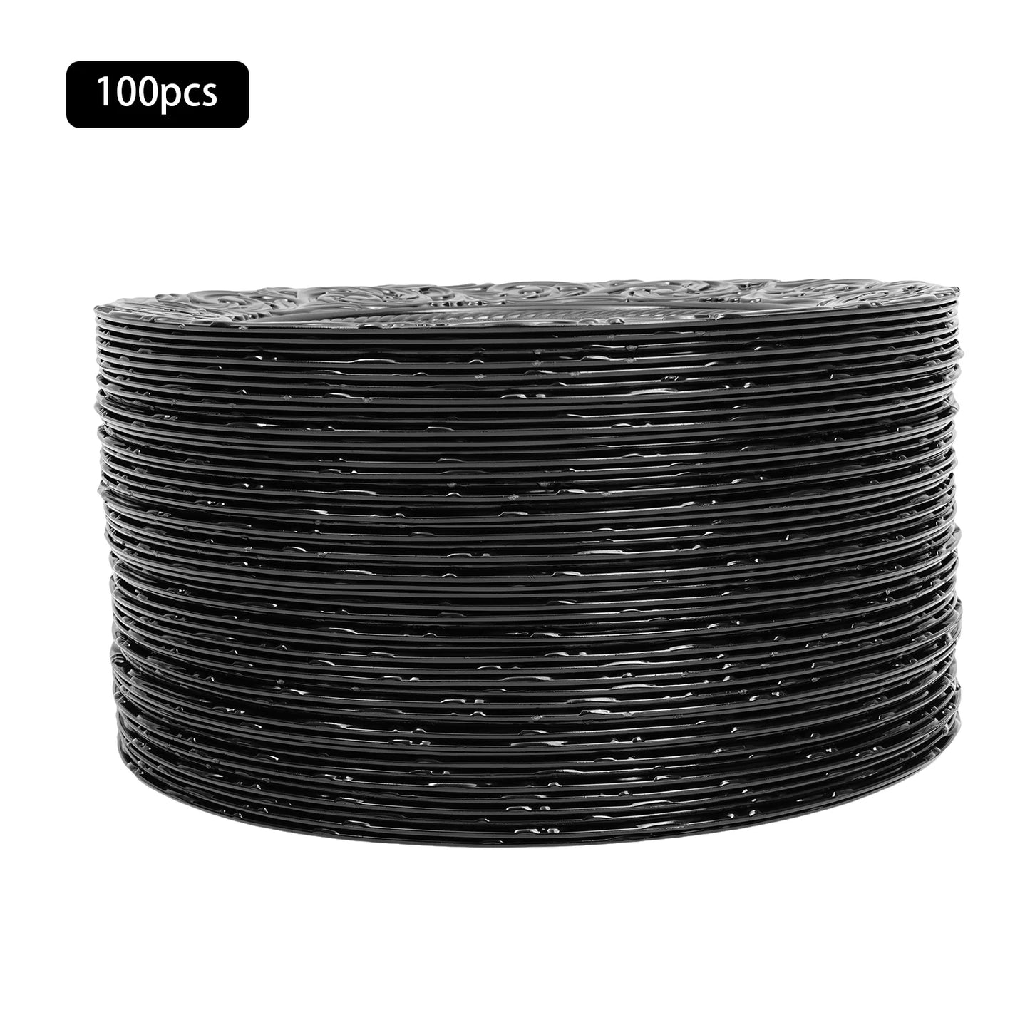 Round Charger Plates Set 100 Piece With Patterned Reusable Plates